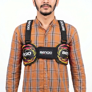 Karting Rib <b>Protector</b> Fire Graphic Racing Body Armor Vest Multi Color Thoracic Guard Impact Shield Adjustable Professional Gear - Product Image 1