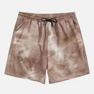 Vintage Style Acid Washed 100% Cotton Shorts Eco-Friendly Breathable Screen Printed Solid Summer Customizable High Street Wear - Product Image 1