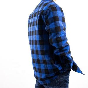 Chemise-veste en flanelle matelassée pour homme avec logo personnalisé, de haute qualité, à carreaux Buffalo, thermique, décontractée, pour l'automne et l'hiver - Product Image 2