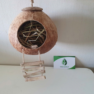 Nichoir pour oiseaux en noix de coco naturelle / Bols en coquille de noix de coco pour nids d'oiseaux fabriqués par Green Future Vietnam / Substrat en fibre de noix de coco pour nids d'oiseaux - Product Image 2