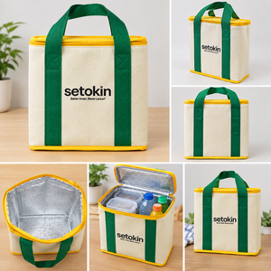 Sac isotherme réutilisable Althea Ecobag avec logo personnalisé, imprimé en sérigraphie, cousu, non tissé, avec cordon de serrage pour boissons - Product Image 2