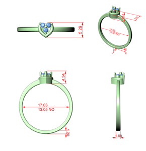 Anillo de Promesa de Tres Piedras con Corte Radiante, Cultivadas en Laboratorio, Diseño Geométrico de Cometa, Plata de Ley, Chapado en Oro de 18K, Delicado, Amarillo, para Fiesta - Product Image 5