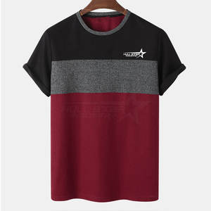 T-shirt uni 100% coton pour homme, confortable, grande taille, coupe ample, vêtements décontractés pour homme, imprimé, prix bas - Product Image 1