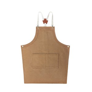Delantal de Lona Premium para Chef de Restaurante, con Logotipo Personalizado, Correa de Cuero Ajustable, Uniforme para Camarero, Cocinero de Bistro, Maestro de Barbacoa, Cocina - Product Image 2