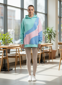Sudadera con Capucha de 350 GSM, Personalizada con Estampado Puff, Logotipo Bordado, Felpa de Algodón, Estilo Urbano, Talla Grande para Mujer - Product Image 2