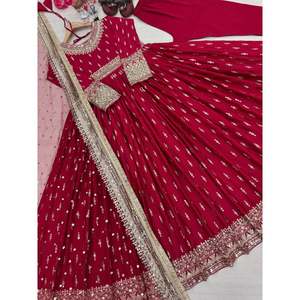 2XL Party Wear Gown Dupatta Bottom Set pour un look élégant - Product Image 3