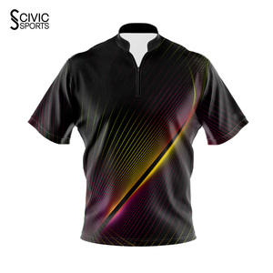 Wholesale Custom Sports Team Blank Sublimation Printing Polyester <b>Bowling</b> Jersey Cheap Team <b>Bowling</b> Polo Shirts - Product Image 1