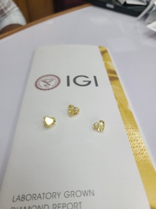 เพชร MAISHA DIAM Y-H1-2 3 กะรัต รูปหัวใจ สีแฟนซี ได้รับการรับรองจาก IGI เพชรเพาะเลี้ยงในห้องปฏิบัติการ สำหรับผู้หญิง เหมาะสำหรับการทำเครื่องประดับที่มีเอกลักษณ์ - Product Image 6