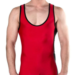 Singlet de Lucha Libre Personalizado de Alta Calidad para Hombre, Ligero, Elástico, Transpirable, de Secado Rápido, con Impresión por Transferencia de Calor - Product Image 5