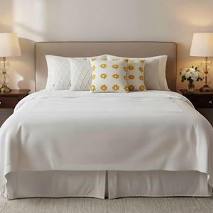 Juego de 5 Fundas de Almohada Decorativas de Punto Trenzado Crema con Diseño Retro de Margaritas y Diamantes para Cojines Decorativos y de Sofá - Product Image 4