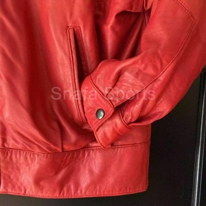 Women Leather Jacket Zipper Loose Oversized Coat Elegant Genuine Leather Jacket For Women With High Collar And Side Pockets - Product Image 2