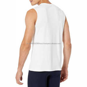 Débardeur pour homme en meilleur matériau, design de logo personnalisé, vente chaude, débardeurs de sport unis - Product Image 5