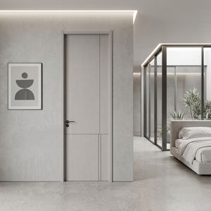 Puerta de Madera Sólida de Alta Calidad, Precolgada, para Interiores, con Núcleo Hueco de MDF, Impermeable, Anti-Termitas, Anti-Grietas, Fácil de Limpiar, para Sala de Estar - Product Image 1