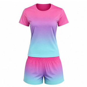 Conjunto de 2 piezas de algodón para mujer, fabricado por el mejor fabricante, conjuntos de ropa para mujer más vendidos, conjuntos de camisetas y pantalones cortos para mujer - Product Image 1