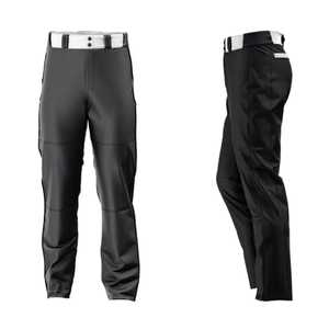 Pantalon de baseball personnalisé pour homme 100 % polyester à manches courtes avec fermeture éclair, motif uni, nom et logo d'équipe personnalisés, positionnement - Product Image 3