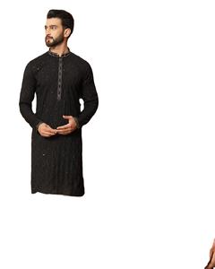 Soft Trendy Soft Silk Mens Kurta Heavy Jacquard con lentejuelas Funciona perfecto para todas las ocasiones - Product Image 1
