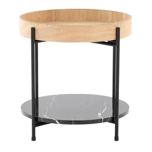 Premium Gold Metal <b>Nesting</b> <b>Coffee</b> <b>Table</b> <b>Set</b> with Marble Tops Luxury Furniture Modern Decorative Metal Sofa <b>Table</b> with Designer - Product Image 1
