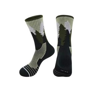 Calcetines de Hombre, Transpirables, de Punto, de Algodón, Poliéster y Elastano, con Estampado Digital, Diseño Sólido, para Senderismo, Deportes al Aire Libre, con Logotipo en el Puño, para Verano - Product Image 2
