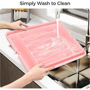 Organizzatore per posate da cucina espandibile extra large, senza BPA, per alimenti, in argento, per cassetti e utensili - Product Image 2