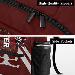 Free Sample Fashion Custom Glitter Cheer Dream Bag Embroidery Rhinestones Black <b>Cheerleading</b> <b>Backpack</b> Polyester Spandex Unisex - Product Image 6