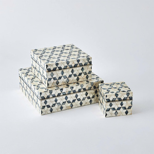 Luxury Bone Inlay Decorative <b>Box</b> Set Handmade Jewelry Storage Organizer Boxes Modern Home Decor <b>Vanity</b> Accessories - Product Image 1