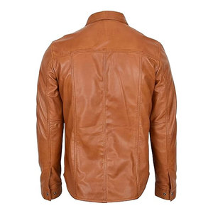 Chemises en cuir pour hommes de qualité supérieure, best-seller, couleur unie, confortables et respirantes, en vente en ligne - Product Image 2