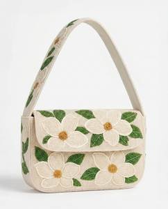 Sac à bandoulière pliable fait main à motif de fruits perlés pour femme, mini sac à main vintage brodé à sangle unique pour usage quotidien - Product Image 2