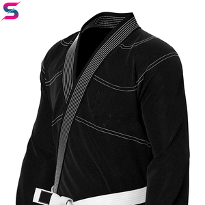 Kimono BJJ Unisexe en Polyester Coton avec Logo Personnalisé, Ceinture Blanche, Vêtement d'Arts Martiaux Très Vendu pour Jiu Jitsu - Product Image 6