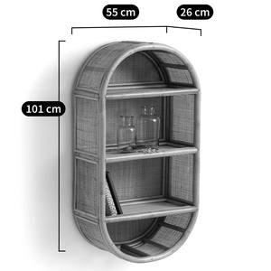 Wholesale Capsule Rattan <b>wall</b>-<b>mounted</b> <b>shelf</b> Vertical Bamboo 3 Tier Floating Rack Living Room Home Decorative Woven Storage Shelv - Product Image 4