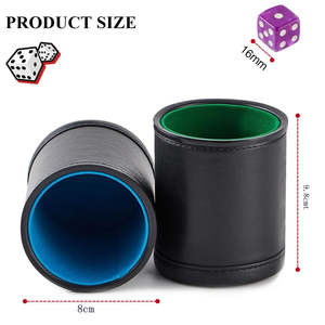 Componentes de Juego de Mesa de Lujo Únicos, Personalizables con Logotipo, Cubierta de Cuero para Juegos de Azar, Interior de Terciopelo Suave, Vaso para Dados de PU Familiar y Divertido - Product Image 5