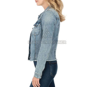 เสื้อแจ็คเก็ตยีนส์ผู้หญิง ระบายอากาศได้ดี ผลิตจากวัสดุคุณภาพสูง ขายดีที่สุด สินค้ามาใหม่ สำหรับผู้ใหญ่ - Product Image 3