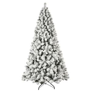 Sapin de Noël artificiel floqué pré-éclairé de 2,7 m en PVC articulé avec 650 lumières - Product Image 3