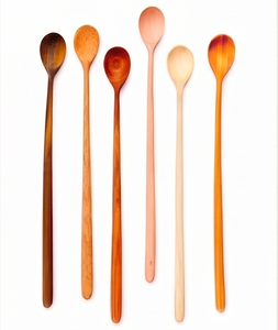 Ensemble de couverts en bois simple, poli à la main, design minimaliste, idéal pour la cuisine, la salle à manger et les restaurants, lot de 3 - Product Image 1