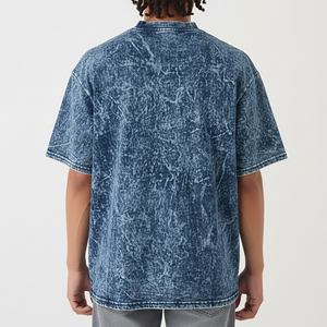 2026 New Acid Wash Vintage Hip Hop Men Oversized Streetwear T-Shirt 100% Cotton Personalized Logo Drop Shoulder T Shirts For Men - Product Image 6