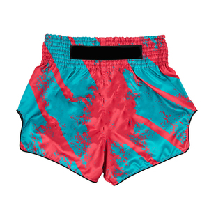 Pantalones Cortos de Boxeo para Hombre, Rojos y Verde Azulado, con Estampado por Sublimación, de Secado Rápido, de Poliéster, para Artes Marciales, Corte Regular para Adultos - Product Image 1