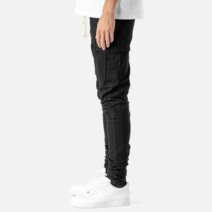 High Quality Men Cargo Trousers Custom Lightweight <b>Elastic</b> Waist Casual Workwear Long Lasting Comfortable Cargo Pants - Product Image 4