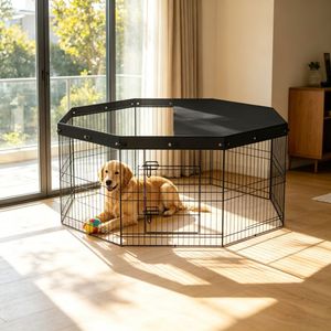 Recinto per animali domestici in acciaio impermeabile per esterni con chiusura a pulsante, box per animali domestici da interno e cancello solido per animali con motivo a maiale - Product Image 6