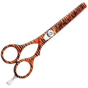 Ciseaux à effiler les cheveux personnalisés avec logo, 5,5 pouces, en acier inoxydable, légers, réutilisables, faible MOQ, ciseaux à effiler pour barbier - Product Image 2