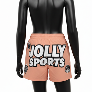 Shorts de Baño Premium para Mujer, Secado Rápido, Microfibra de Poliéster 120 GSM, Color Durazno Suave, Logotipo con Transferencia Térmica - Product Image 2