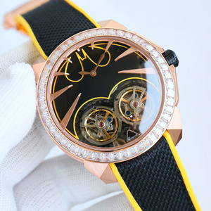 Reloj de Hombre Mecánico Automático Tourbillon, Deportivo, Casual, con Bisel Incrustado de Diamantes, Elegante, Moderno y Lujoso - Product Image 4