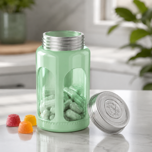 Frasco de PET Blanco Personalizado de 120 ml para Medicamentos y Suplementos con Tapa Plateada CRC para Cápsulas y Gomitas, Fabricante de Vietnam - Product Image 6