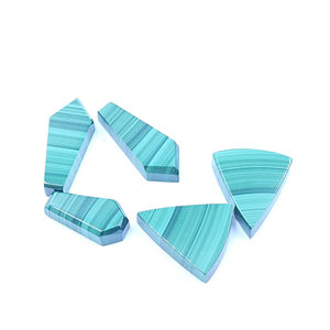 Cabochons en malachite verte naturelle de qualité supérieure, lisses, certifiés par un tiers, pierres précieuses en vrac, prix d'usine - Product Image 1