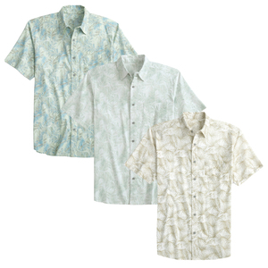เสื้อเชิ้ตฮาวายฤดูร้อนสำหรับผู้ชาย ผ้าลินินผสมฝ้าย แขนสั้น ลายดอกไม้สไตล์วินเทจสั่งทำได้ - Product Image 2