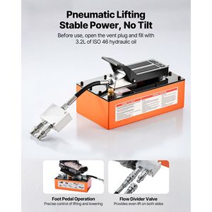 Sollevatore Auto Portatile da 5000 Libbre con Altezza Massima di 25,6 Pollici, 4 Cuscinetti in Gomma, Pompa Pneumatica e Ruote per Sollevamento Rapido da 4 Pollici - Product Image 5