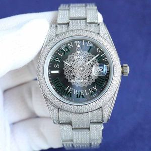 Reloj de Diamantes de Lujo, un Regalo Espléndido, 28 mm, Plateado, Analógico, Movimiento de Cuarzo ETA, Resistente al Agua 10 m, para Hombre y Mujer - Product Image 2