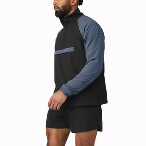 Ensemble de survêtement pour homme, couleur bordeaux, avec logo en lettres, haut à manches longues et short - Product Image 2
