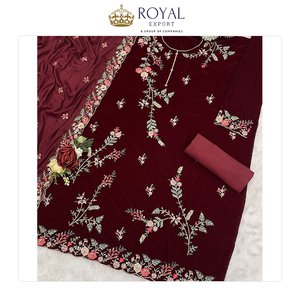 La Mejor Oferta en Lotes al por Mayor: Nuevo Traje Salwar de Diseño Pakistaní con Bordado de Terciopelo para Mujer a Bajo Precio - Product Image 6