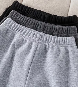 Boys' 3pcs Casual Solid Regular Drawstring Pocket Knitted Plus Size Eco-Friendly Windproof Cargo Pants Outing Long Trousers - Product Image 6