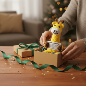 Juguetes de Peluche de Jirafa Tejidos a Mano para Decoración de Escritorio, Adorno para Mochila Escolar, Regalo para Personas Mayores - Product Image 4