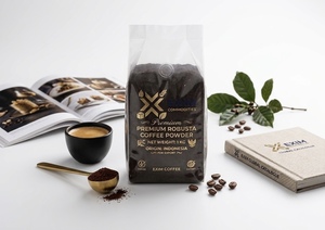 กาแฟโรบัสต้าพรีเมียมบดละเอียด รสชาติอาราบิก้าเข้มข้น ออร์แกนิค คั่วแบบเอสเพรสโซ ผสมผสานจากอินโดนีเซีย ขายส่ง 1 กก. สินค้า Exim คุณภาพสูง - Product Image 2